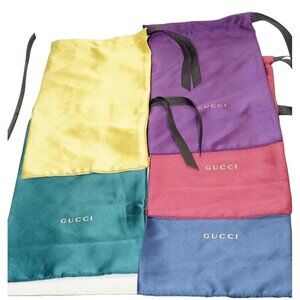 5 NEW AUTHENTIC GUCCI SUNGLASSES ACCESSORY DRAWSTRING DUST SATIN BAG POUCH…